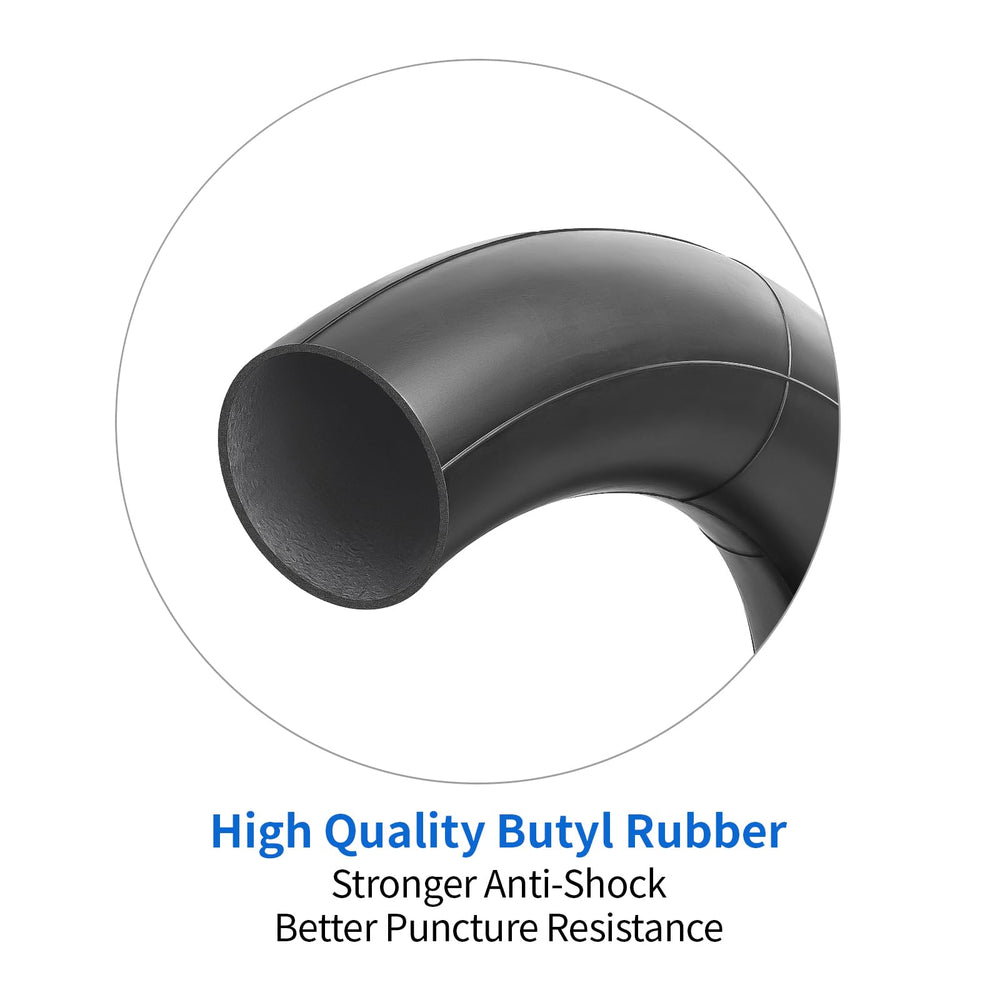 YeYouC 14x2.125 inner tube with airtight seal improves air retention.