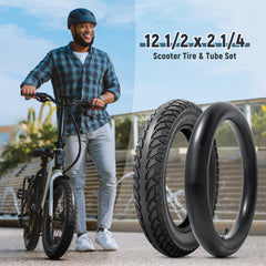 YeYouC tire and tube ready for installation on compatible scooters.