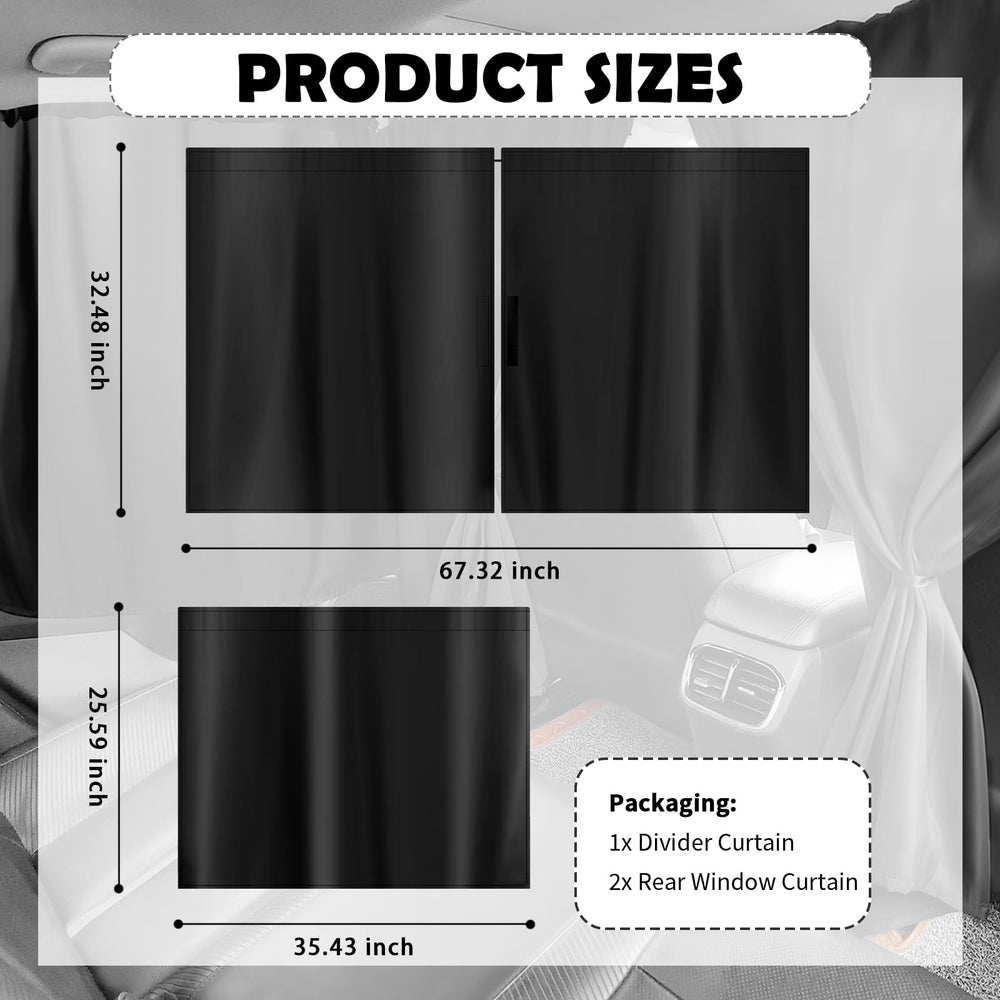 YGDMD rear window curtain left shields sun, improving back-seat comfort.