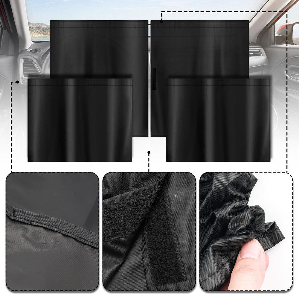 YGDMD rear window curtain right blocks heat, keeps cabin cooler.
