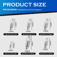YGDMD brake screw kit six sizes offers SAE and metric compatibility for quick swaps