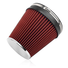 YGDMD cold air filter front view highlights tall cone design for improved air intake.