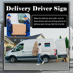 YGDMD delivery sign boosts safety reminders during busy city deliveries