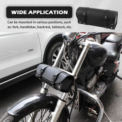 YGDMD fork bag on bike demonstrates quick-access essentials.