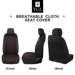 YGL seat covers protecting upholstery inside a car cabin during daily use.