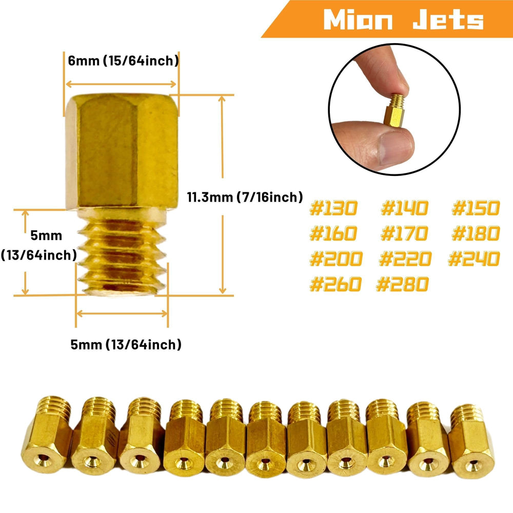 YGQ pilot-jet-sizes-17-5-60 improve idle stability and throttle response.
