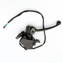 YGQ dual brake lever assembly closeup highlights sturdy build for reliability