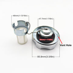 YGQ cap includes an extra chain to prevent loss during use.