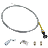 YGQ universal push-pull choke cable with 63in inner and 60in conduit, silver—reliable control.