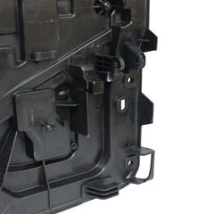 YHB rear-left regulator assembly inset for Ram 1500 DS, easy visual verification.