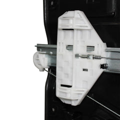 YHB rear left regulator mechanism close-up, Ram 1500 DS, robust construction visible.