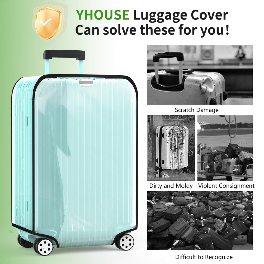 YHOUSE easy-install suitcase cover for tool-free on/off.