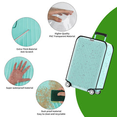 YHOUSE scratch-resistant clear luggage cover guards against scuffs.