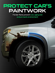 YHTAUTO flare shields wheel wells during gravel and mud