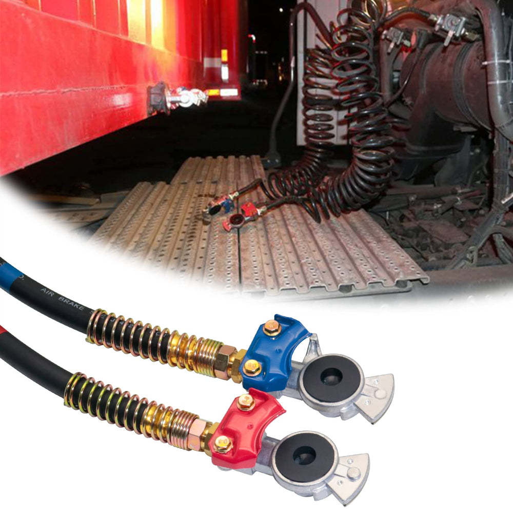 YiaChuii gladhands on truck trailer line demonstrates universal compatibility with SAE J318 components.