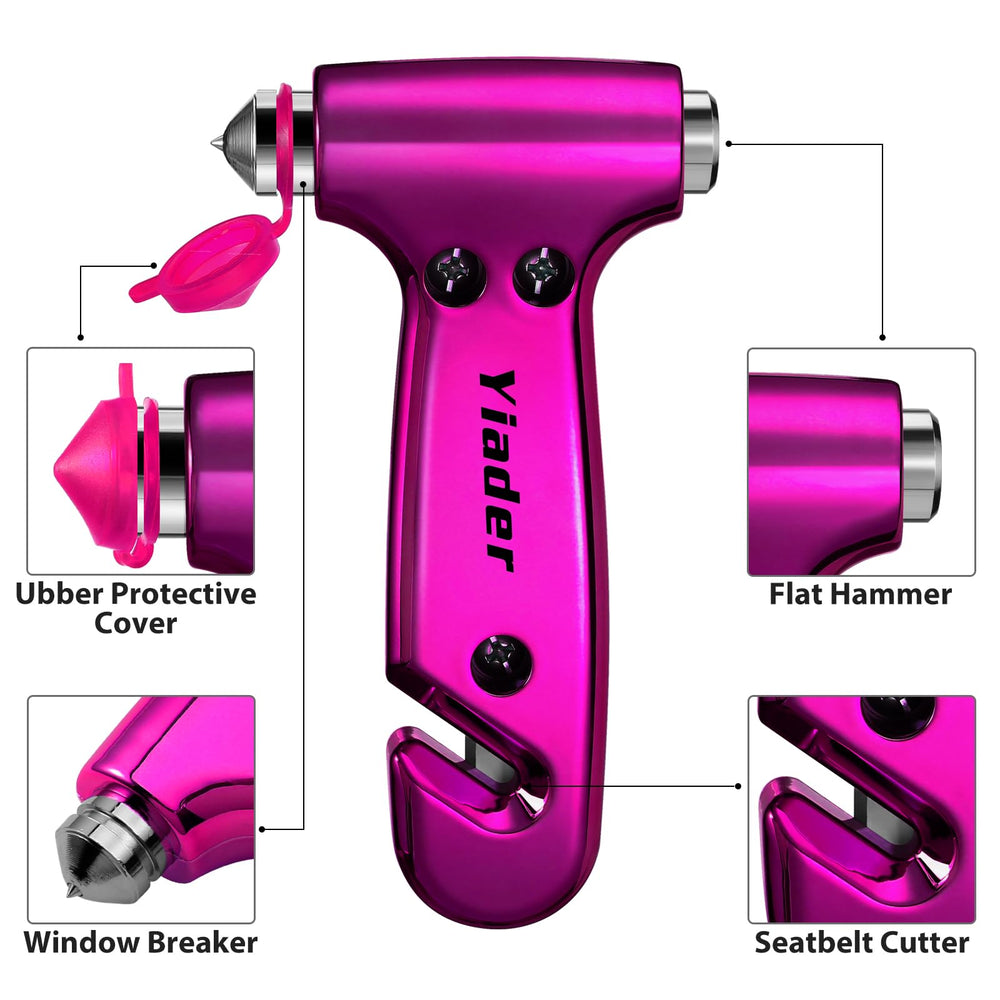 Yiader pink emergency hammer for breaking or leverage