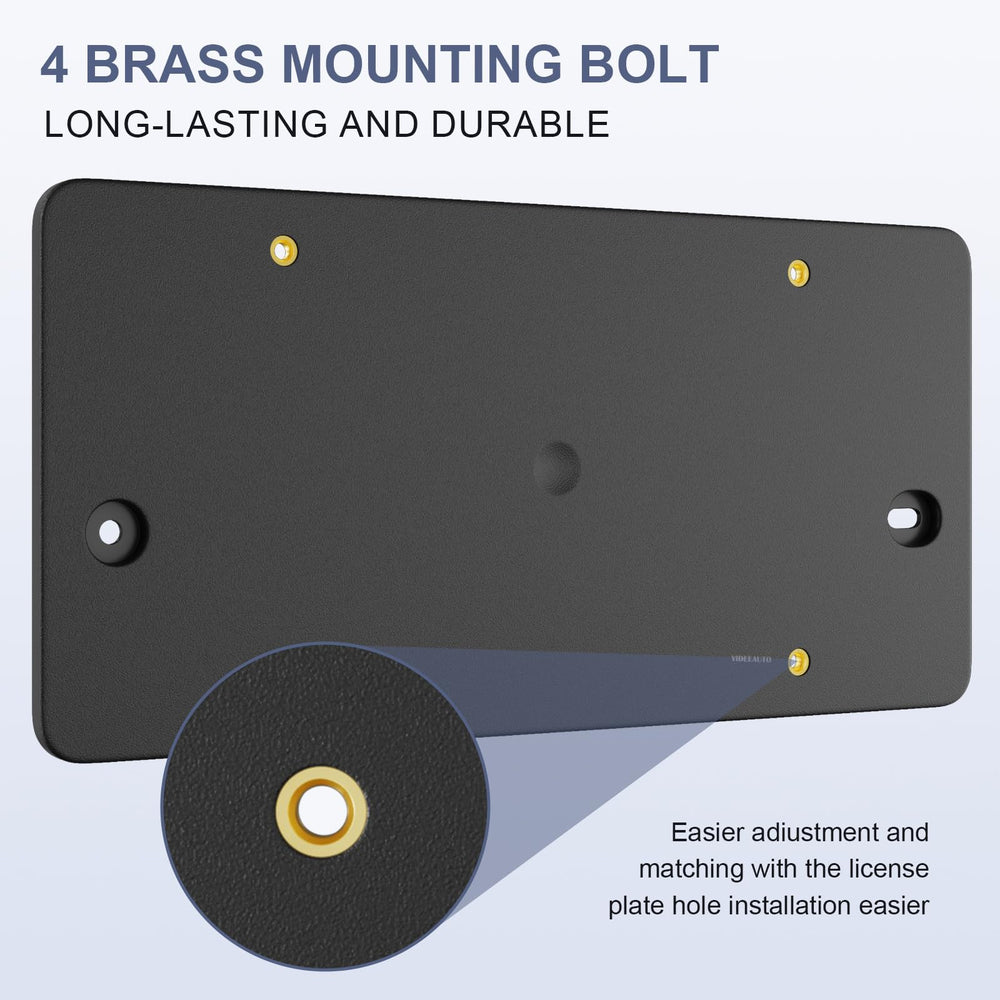 YIDEEAUTO flush-mount design keeps the license plate fully visible.