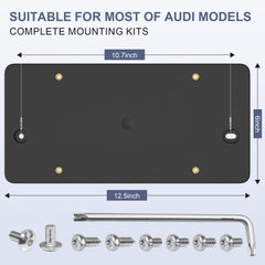 YIDEEAUTO install kit for Audi plate bracket simplifies mounting and saves time.