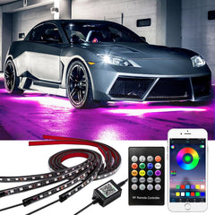 Yielinth underglow kit underbody strips assembly for customizable vehicle styling.