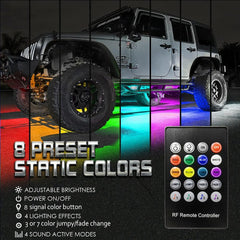 Yielinth Underglow app control screen enables seamless color selection.