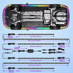 Yielinth underglow waterproof tubing and adhesive enable durable installation