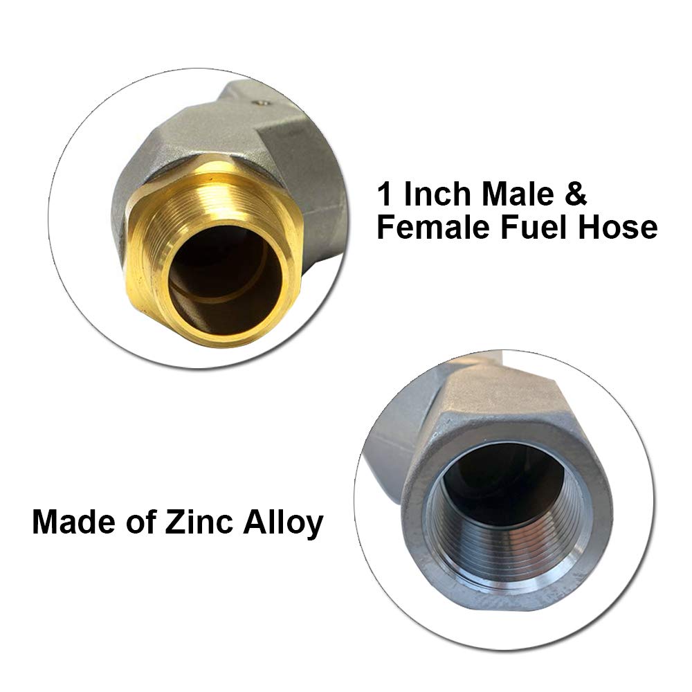 YIENAKFUN easy-install swivel simplifies connecting to fuel hoses.