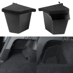 Yieokei trunk bin with lid in Tesla Model Y Juniper for neat storage.