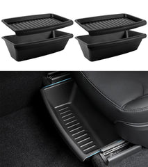 Yieokei under-seat storage box lid open, easy access to organized space.