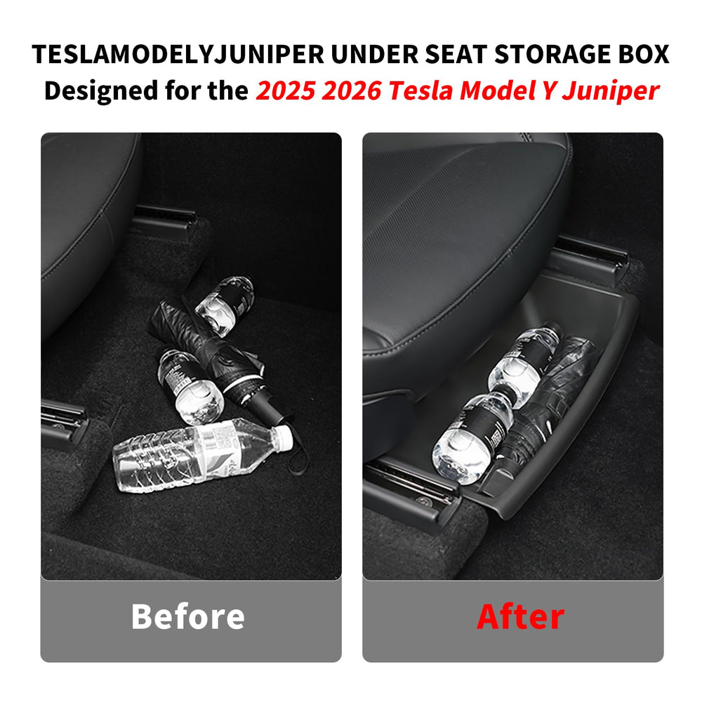 Privacy storage with lid hides sunglasses and small items.