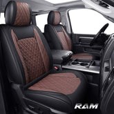 YIERTAI Dodge Ram full-set seat covers protect upholstery with waterproof faux leather.