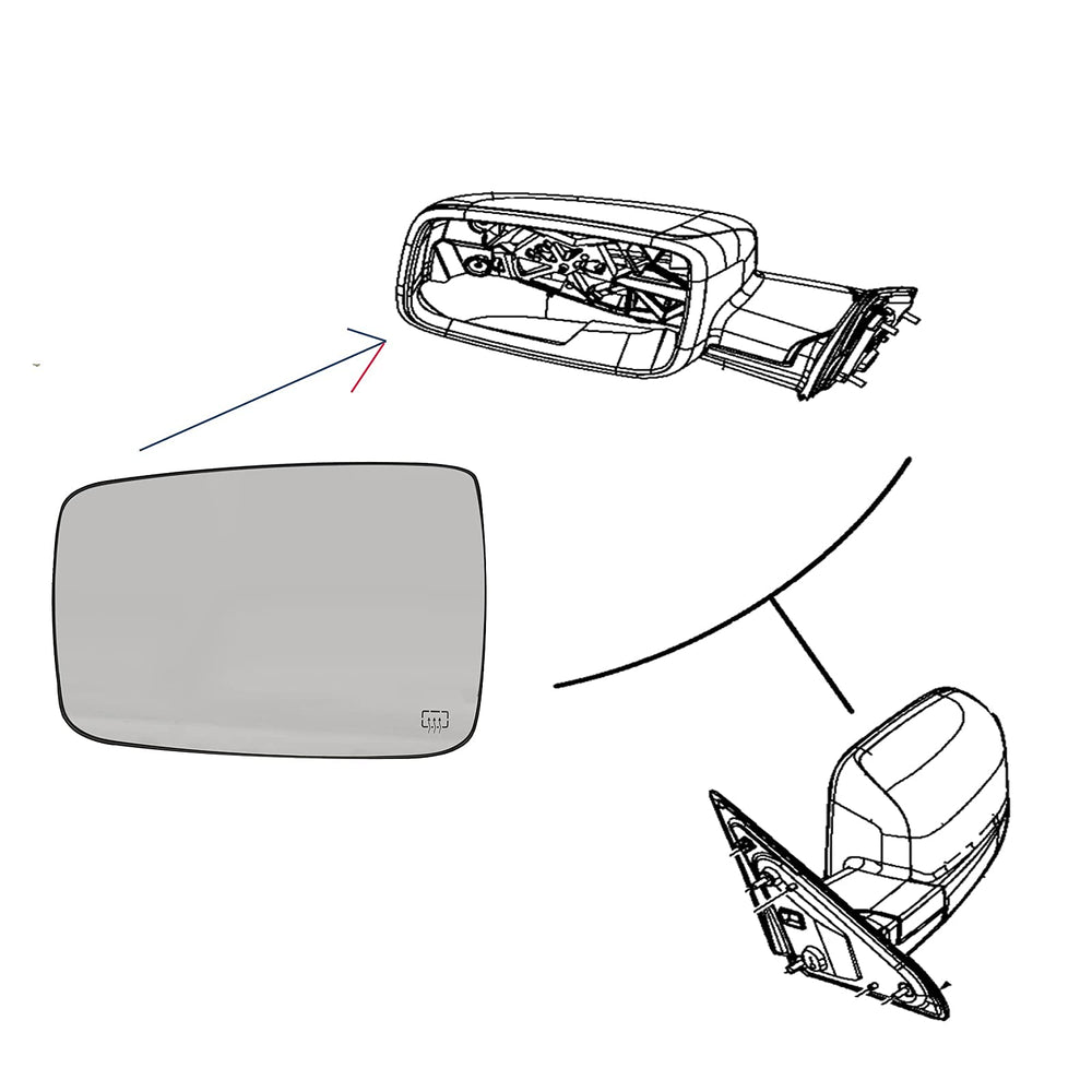 Yikesai 2-pin heated connector for plug-and-play mirror glass