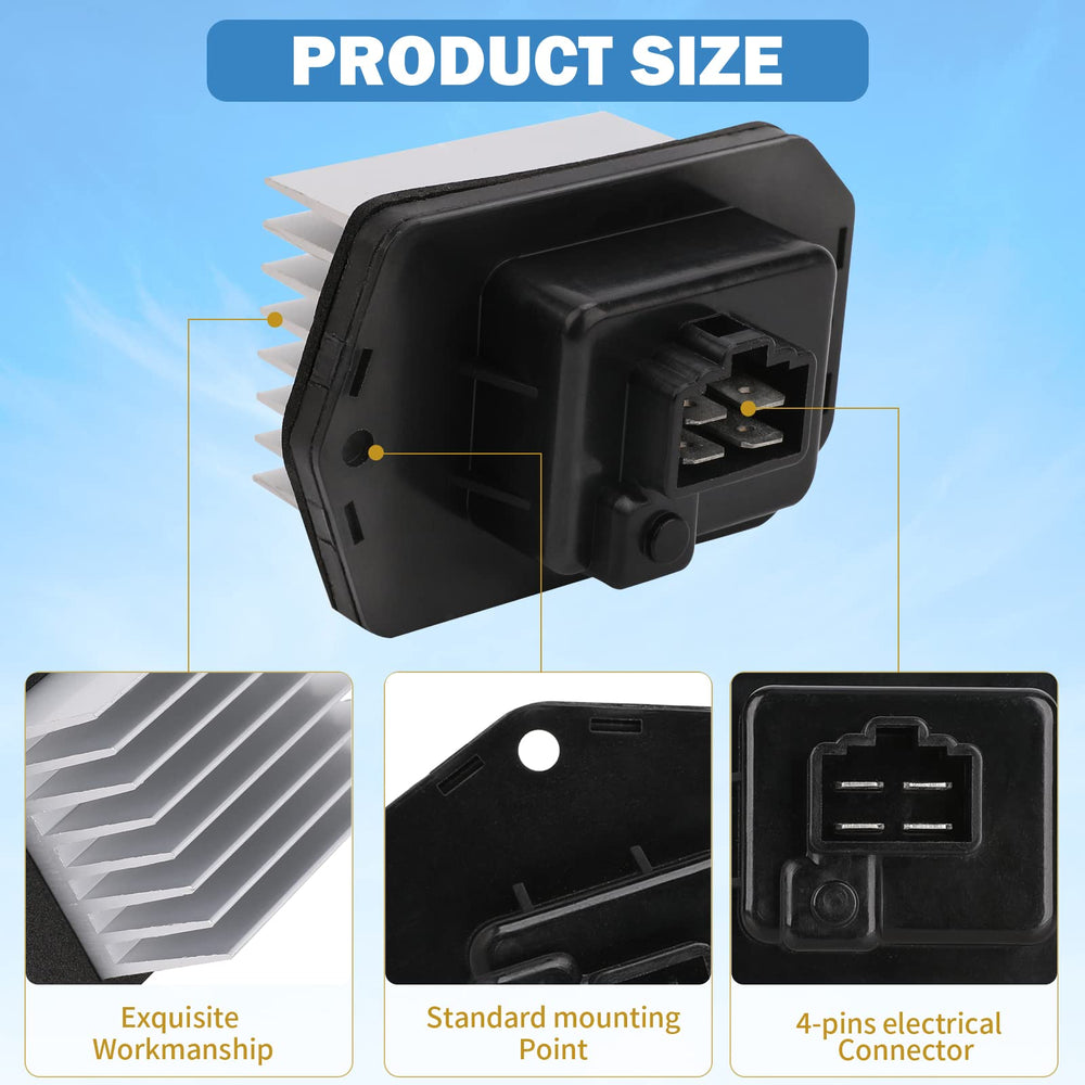 Yikesai blower resistor installed in a car maintains cabin airflow.
