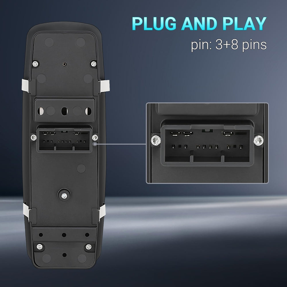 Yikesai blue-illuminated window switch provides quick visibility in dim cabins.