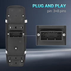 Yikesai blue-illuminated window switch provides quick visibility in dim cabins.