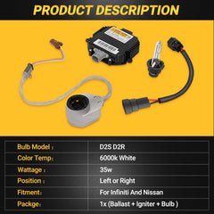 Yikesai complete pair kit covers both headlights for synchronized replacement