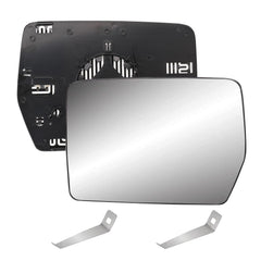 Yikesai driver left side heated mirror glass for Ford F-150 showing closeup for ice-free visibility