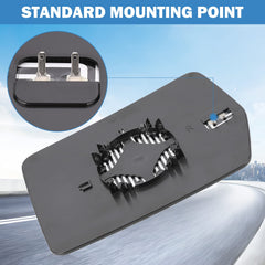 Yikesai heated mirror glass in action melts ice for safer morning commuting.