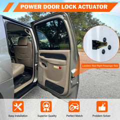 Yikesai actuator installed in the rear door assembly for GM SUVs.