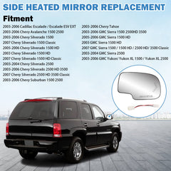 Yikesai Suburban mirror glass replacement with OEM-like fit