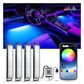 YiLaie interior RGB lights under dash with app control for customizable ambiance.