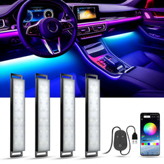 YiLaie car LED interior RGB strip under dash lighting enhances cabin style