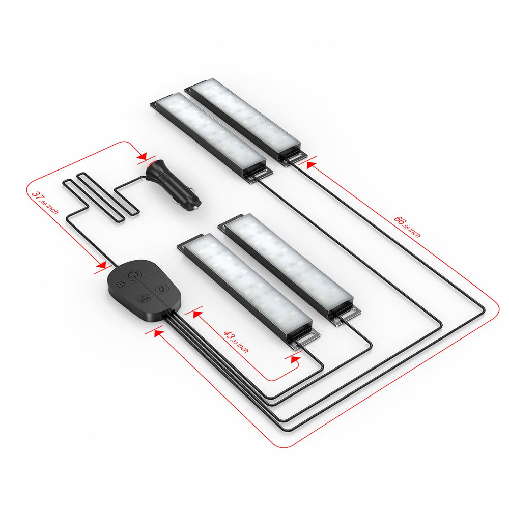 YiLaie 12V cigarette-lighter connector powers the interior lights