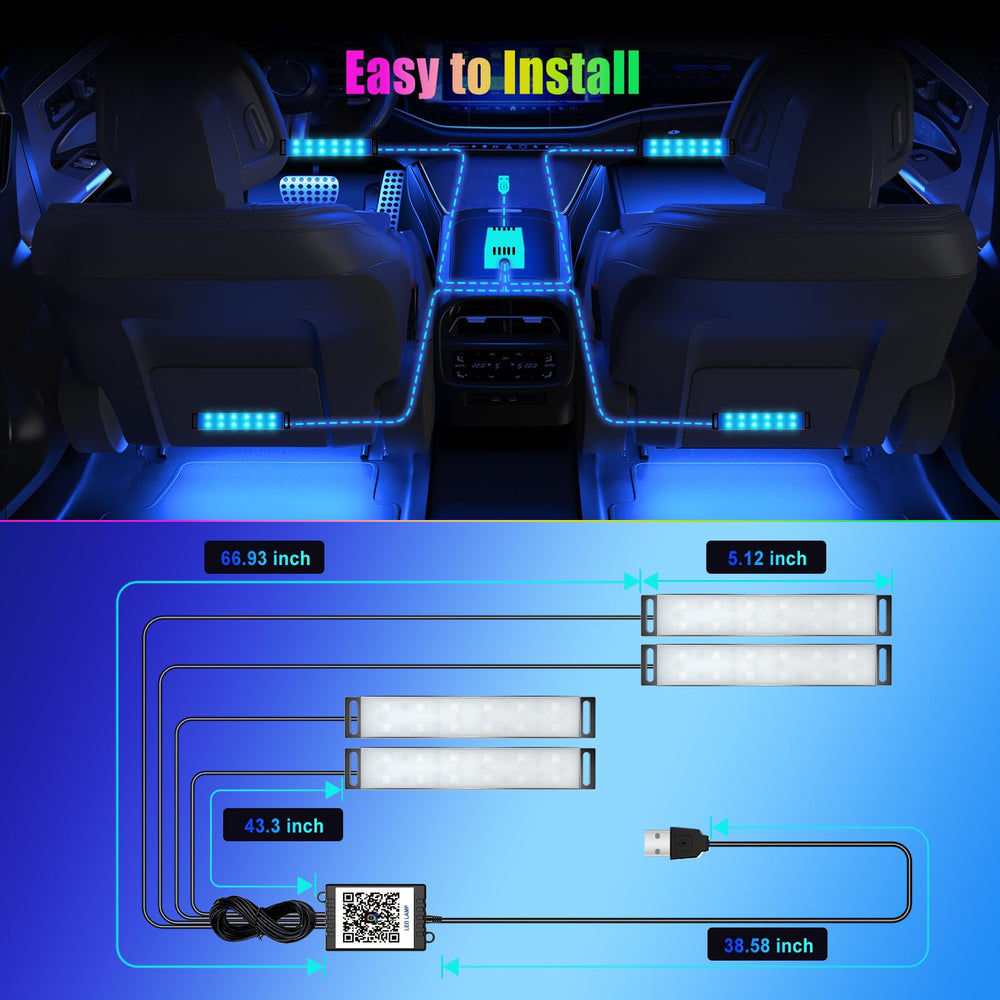 YiLaie car lights sync to music for dynamic in-cabin atmosphere.