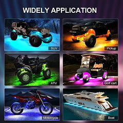 YiLaie IP68 waterproof rock lights withstand rain and mud on rugged trails.