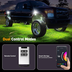 YiLaie app-controlled 8pods create vibrant underglow with customizable colors for your ride.