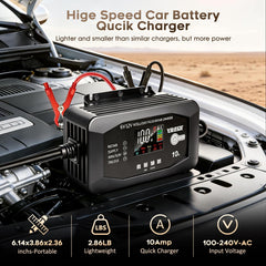 YILEIDE 10A charger battery maintainer supports regular vehicle maintenance.