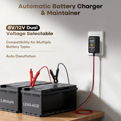 YILEIDE 1A smart charger compact design fits tight spaces.