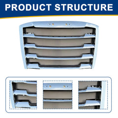 Yingtour chrome grill installation on Cascadia demonstration of bolt-on fit