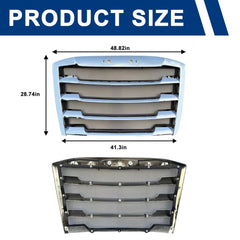 Yingtour chrome front bumper grille on Cascadia for rugged look and protection