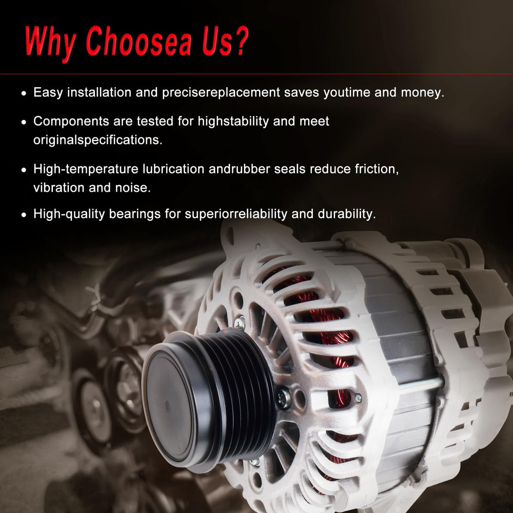 YINHEXYON alternator in-use within engine bay for Fit 2017-2020